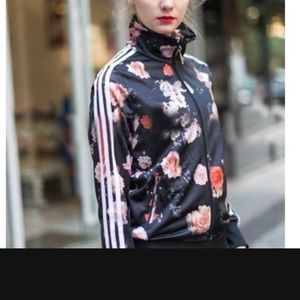 Adidas floral track jacket